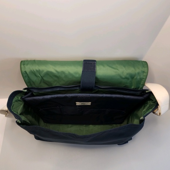 Vintage Lacoste Izod Retro Messenger Laptop Shoulder Bag Satchel Nylon - Picture 9 of 16
